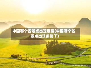 中国哪个省景点出现疫情(中国哪个省景点出现疫情了)