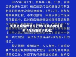 河北省疫情新消息行踪(河北省疫情最新消息新增病例轨迹)