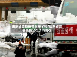 山东省曹县疫情公布了吗/山东省曹县疫情公布了吗现在