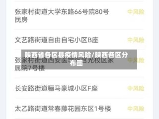 陕西省各区县疫情风险/陕西各区分布图