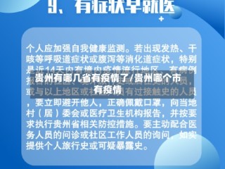 贵州有哪几省有疫情了/贵州哪个市有疫情