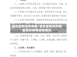 湖北省荆洲市疫情/湖北省荆州市新型冠状病毒感染情况