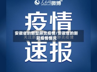 安徽省的新型肺炎疫情/安徽省的新冠疫情情况
