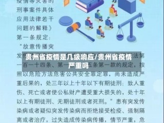 贵州省疫情是几级响应/贵州省疫情严重吗