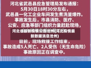 河北省最新疫情公告沧州(河北疫情最新数据消息沧州)