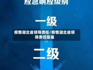 疫情湖北省领导责任/疫情湖北省领导责任是谁