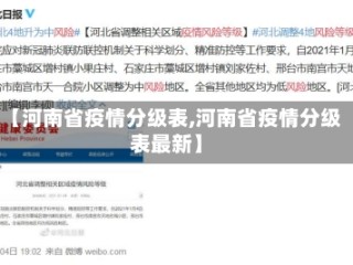 【河南省疫情分级表,河南省疫情分级表最新】