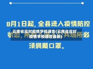 云南省应对疫情学校通告(云南省应对疫情学校通告最新)