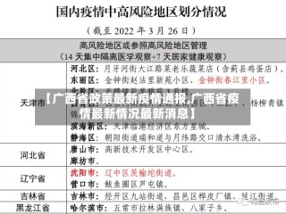 【广西省政策最新疫情通报,广西省疫情最新情况最新消息】