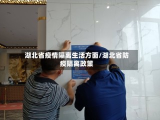 湖北省疫情隔离生活方面/湖北省防疫隔离政策