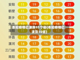 本轮疫情已波及11个省(本轮疫情已波及10省)