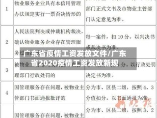 广东省疫情工资发放文件/广东省2020疫情工资发放新规