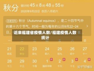 近来福建省疫情人数/福建疫情人数统计