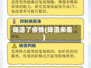 降温了疫情(降温来袭)