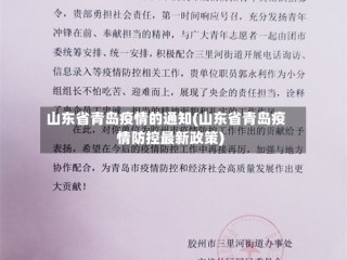 山东省青岛疫情的通知(山东省青岛疫情防控最新政策)