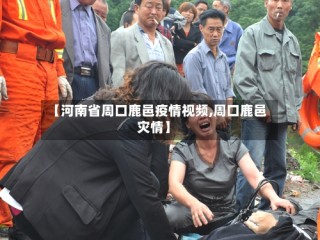 【河南省周口鹿邑疫情视频,周口鹿邑灾情】