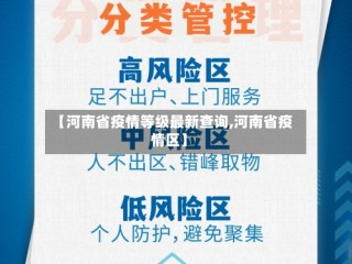 【河南省疫情等级最新查询,河南省疫情区】
