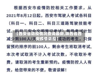 【西安省防疫情况查询最新,陕西省西安疫情防控】