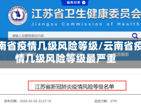 云南省疫情几级风险等级/云南省疫情几级风险等级最严重