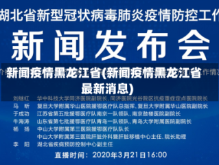 新闻疫情黑龙江省(新闻疫情黑龙江省最新消息)