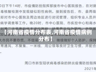 【河南省疫情分布表,河南省疫情病例分布】