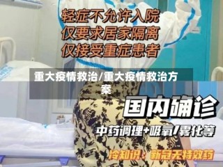 重大疫情救治/重大疫情救治方案