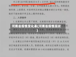 河南省疫情变化表(河南省疫情现状)