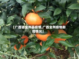 【广西省全州县疫情,广西全州疫情新增情况】