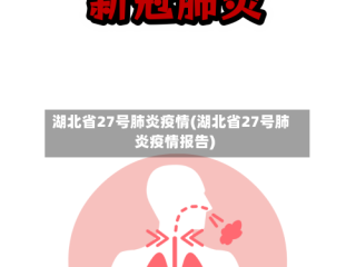 湖北省27号肺炎疫情(湖北省27号肺炎疫情报告)