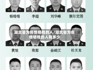 湖北省为疫情牺牲的人/湖北省为疫情牺牲的人有多少