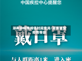 湖南省疫情峰值时间查询/湖南调整疫情等级