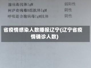 省疫情感染人数播报辽宁(辽宁省疫情确诊人数)