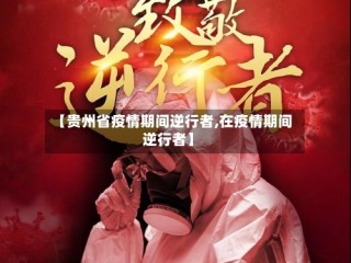 【贵州省疫情期间逆行者,在疫情期间逆行者】