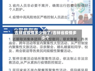 吉林省疫情多少例了/吉林省疫情多少个