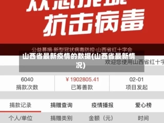 山西省最新疫情的数据(山西省最新情况)