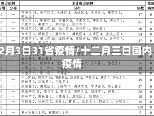 12月3日31省疫情/十二月三日国内疫情