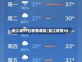 浙江省31日疫情通报/浙江疫情34
