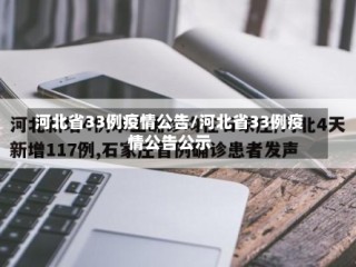 河北省33例疫情公告/河北省33例疫情公告公示