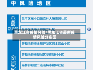 黑龙江省疫情风险/黑龙江省最新疫情风险分布图