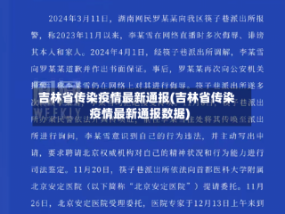 吉林省传染疫情最新通报(吉林省传染疫情最新通报数据)