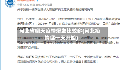 河北省哪天疫情爆发比较多(河北疫情哪一天开始)