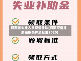 河南省失业人员疫情补助(河南疫情补助领取条件及标准2020)
