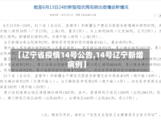 【辽宁省疫情14号公告,14号辽宁新增病例】