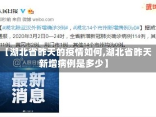 【湖北省昨天的疫情如何,湖北省昨天新增病例是多少】