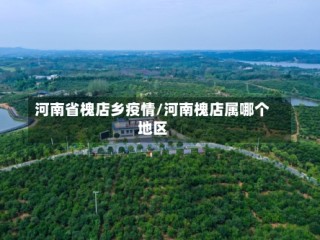 河南省槐店乡疫情/河南槐店属哪个地区