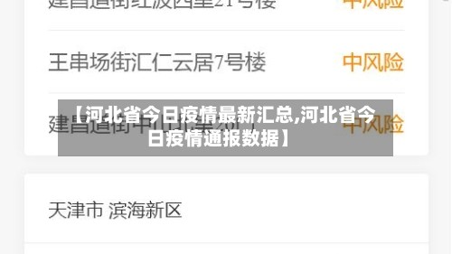 【河北省今日疫情最新汇总,河北省今日疫情通报数据】