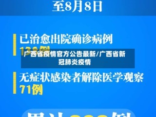 广西省疫情官方公告最新/广西省新冠肺炎疫情