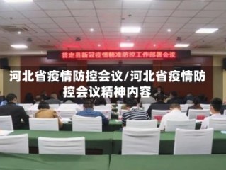 河北省疫情防控会议/河北省疫情防控会议精神内容