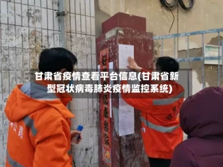 甘肃省疫情查看平台信息(甘肃省新型冠状病毒肺炎疫情监控系统)