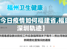【深圳今日疫情如何福建省,福建疫情深圳轨迹】